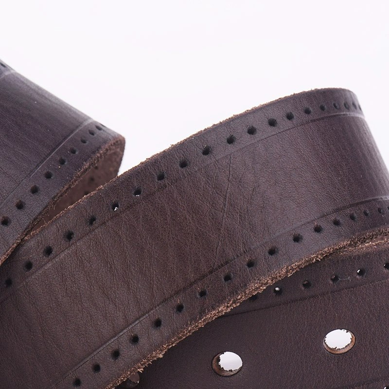 Men's Top Cowhide Washed Retro Pin Buckle Belt-Fine Texture