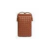 Woven Mini Leather Crossbody Phone Bag with Adjustable Strap