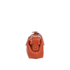 Mini Genuine Leather Cowhide Clutch with Hinge Frame and Buckle