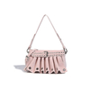 Women's Gathered Punk-Inspired Moto Crossbody Bag