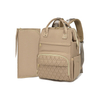 Heart Pattern Large Capacity Waterproof Diaper Backpack with Foldable Pad