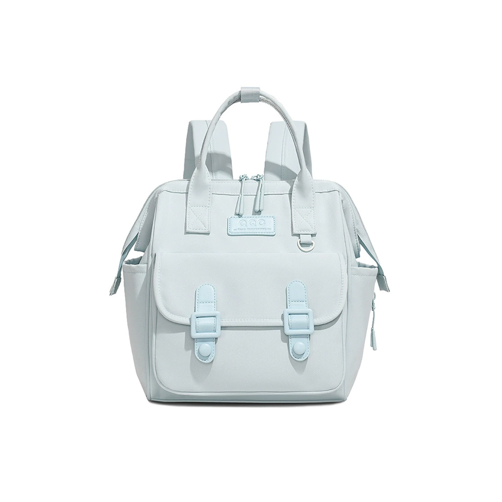 Fashion color-block lightweight nylon mommy diaper bag