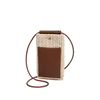Raffia Woven Phone Crossbody Bag with Front Card Pocket