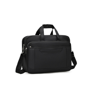 Durable Oxford Multi-Compartment Business Messenger Briefcase with Adjustable Shoulder Strap