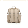 Multi-opening Portable Waterproof PU Leather Diaper Backpack