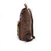 Vintage Canvas Roll-Top Laptop Backpack with Buckled Front Storage Pocket