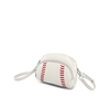 Minimalist White Mini Crossbody Baseball Handbag