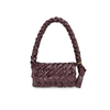 Pleated, Tasseled, Crafted Woven French Style Oil Wax Leather Crossbody & Shoulder Bag