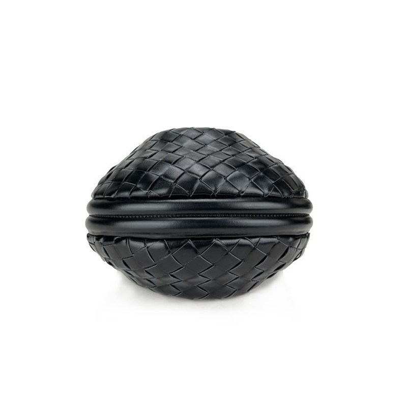 Minimalist French Hand-Woven Rhombus Pattern Handheld Crescent Bag-Handbag Bottom