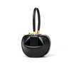 Dual Sizes Nappa Leather Apple-Shaped Concave Triangle Top Handle Shoulder Bag
