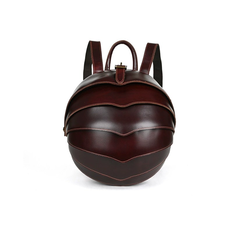 Retro Genuine Leather Beetle Men's Backpack-Beetle Armored Style