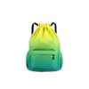 Gradient Nylon Sports Drawstring Backpack Bag