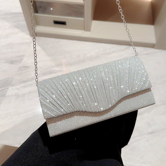 Sequin & Rhinestone Evening Bags with Reinforced Embellishment Construction
