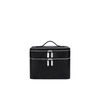 Structured Double-Layer PU Leather Travel Cosmetic Bag