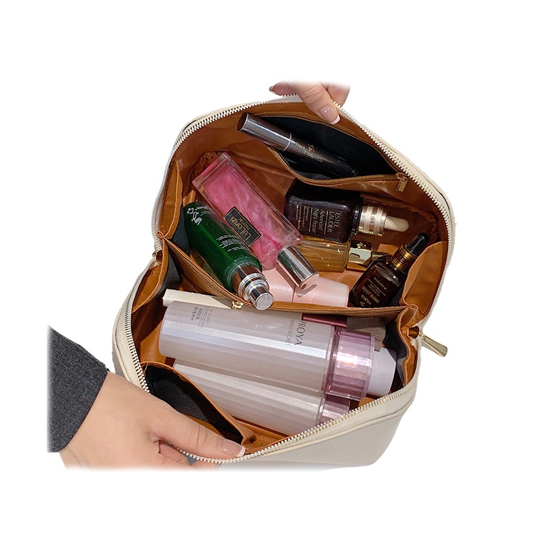 Pebble-Grain PU Leather Pillow Bag Travel Organizer Cosmetic Bag-Spacious Enough For All Your Cosmetics Pebble-Grain PU Leather Pillow Bag Travel Organizer Cosmetic Bag-Spacious Enough For All Your Cosmetics