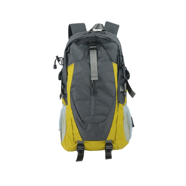 Lightweight Nylon Hiking Backpack with Mesh Side Pockets and Gear Attachment Straps