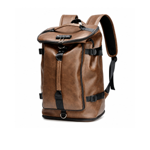 Vintage PU Leather Convertible Backpack for Business Travel and Weekend Trips