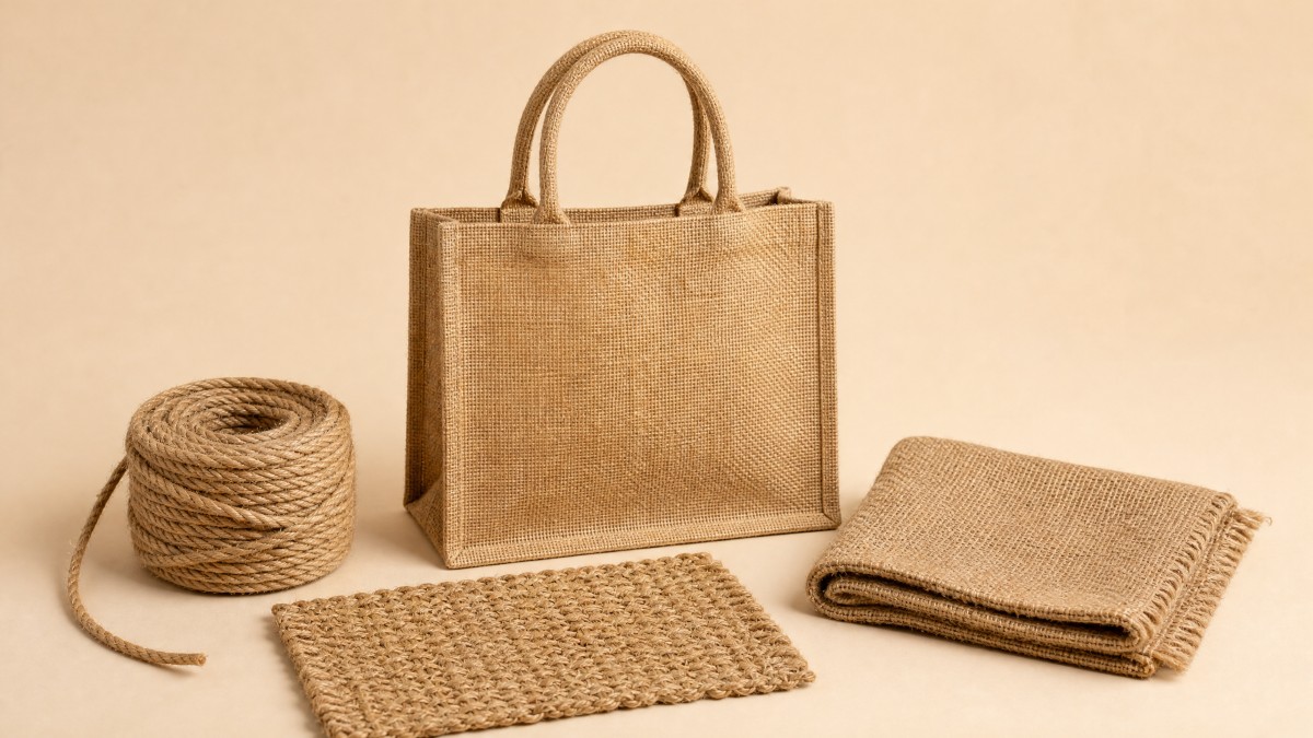 Jute bag, rope, mat, and cloth