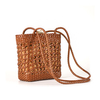 Handmade Leather Woven French Basket Style Shoulder Bag