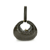 Minimalist French Hand-Woven Rhombus Pattern Handheld Crescent Bag