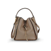 Top-Grain Leather Gothic Rivet Bucket Bag