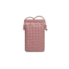 Woven Mini Leather Crossbody Phone Bag with Adjustable Strap