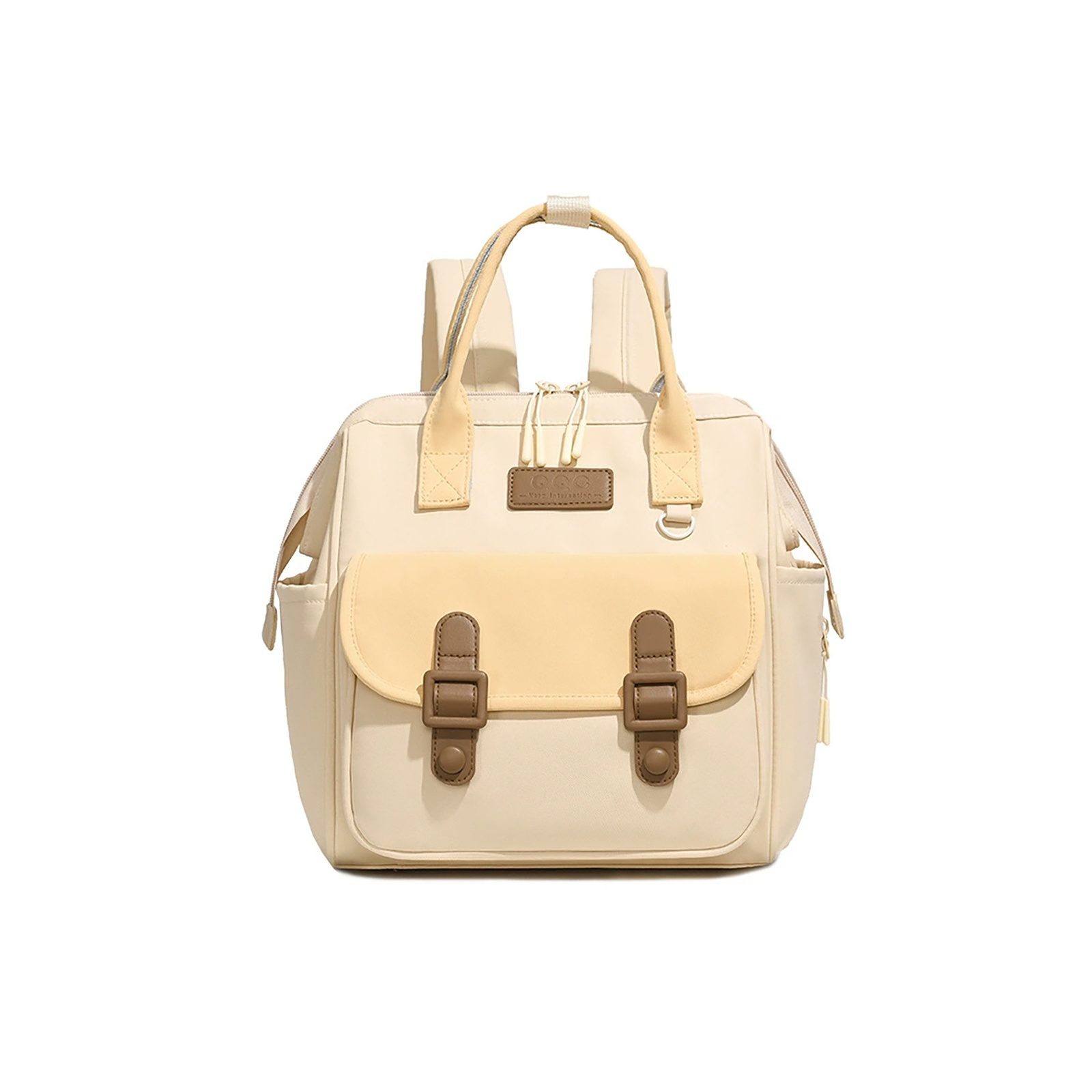 Fashion color-block lightweight nylon mommy diaper bag