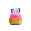 Gradient Nylon Sports Drawstring Backpack Bag