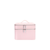 Structured Double-Layer PU Leather Travel Cosmetic Bag