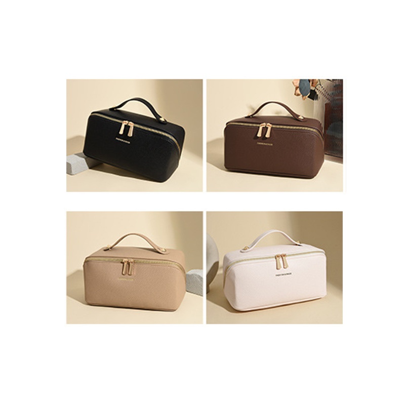 Pebble-Grain PU Leather Pillow Bag Travel Organizer Cosmetic Bag-Multiple Color Options Pebble-Grain PU Leather Pillow Bag Travel Organizer Cosmetic Bag-Multiple Color Options